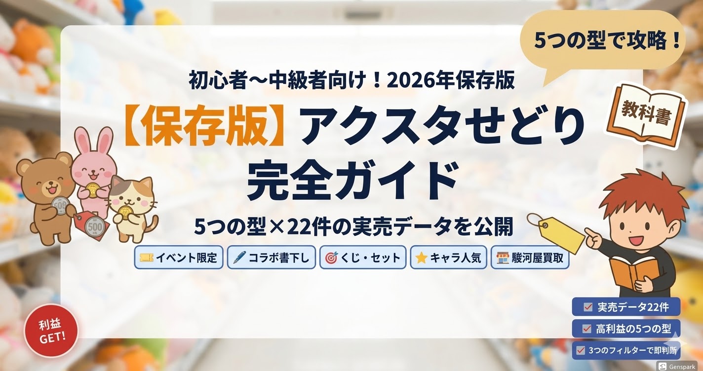 アクスタせどり｜仕入れで僕が見てるのは3つだけ | さっさの中古せどり